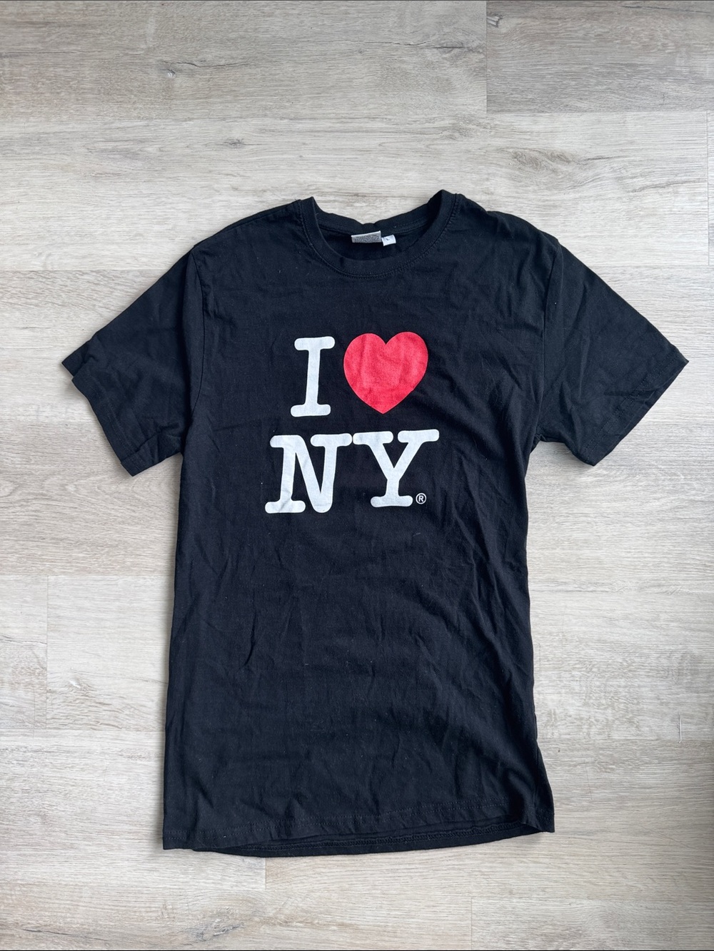 I Heart NY Black T-Shirt with Red Heart Graphic